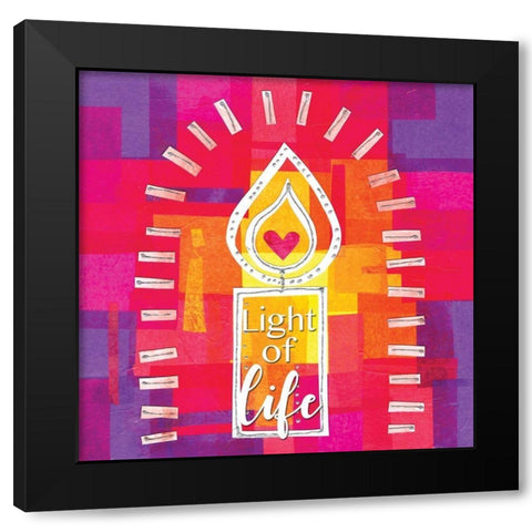 Light of Life Black Modern Wood Framed Art Print with Double Matting by P.S. Art