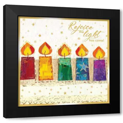 The Light Has Come Black Modern Wood Framed Art Print by P.S. Art