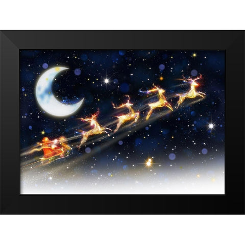 Up and Away Black Modern Wood Framed Art Print by P.S. Art