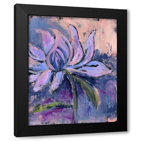 Blush Lily Black Modern Wood Framed Art Print by Pamela J. Wingard