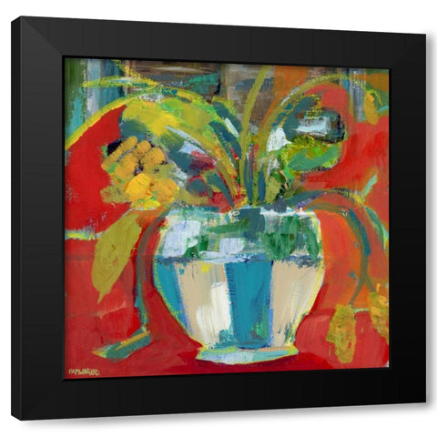 Abstract Floral II Black Modern Wood Framed Art Print by Pamela J. Wingard