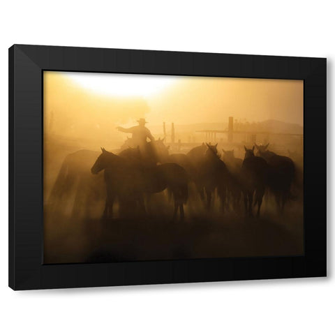 Dusk Black Modern Wood Framed Art Print with Double Matting by PBurchettPhoto