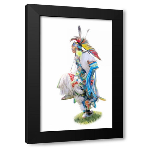 Native American Dancer Black Modern Wood Framed Art Print with Double Matting by Murdock, Ramona
