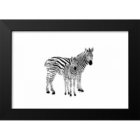 Me and My Mom Black Modern Wood Framed Art Print by Murdock, Ramona