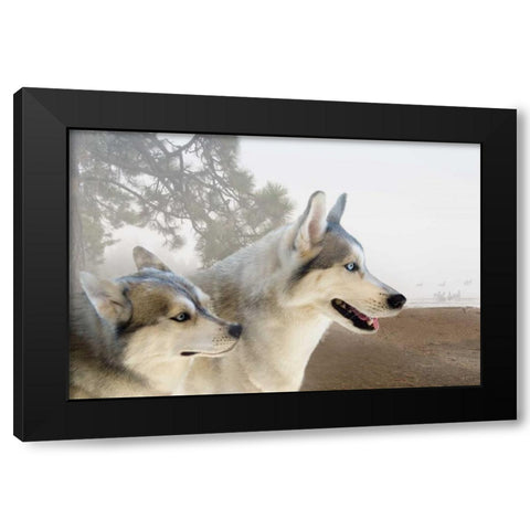 Ready for the Chase Black Modern Wood Framed Art Print by Murdock, Ramona