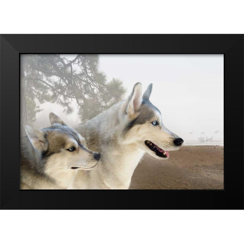 Ready for the Chase Black Modern Wood Framed Art Print by Murdock, Ramona