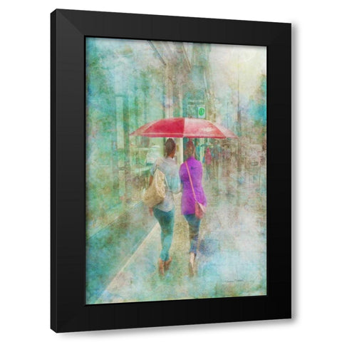 Rainy in Paris I Black Modern Wood Framed Art Print with Double Matting by Murdock, Ramona