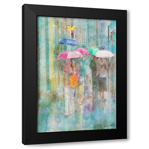 Rainy in Paris II Black Modern Wood Framed Art Print with Double Matting by Murdock, Ramona