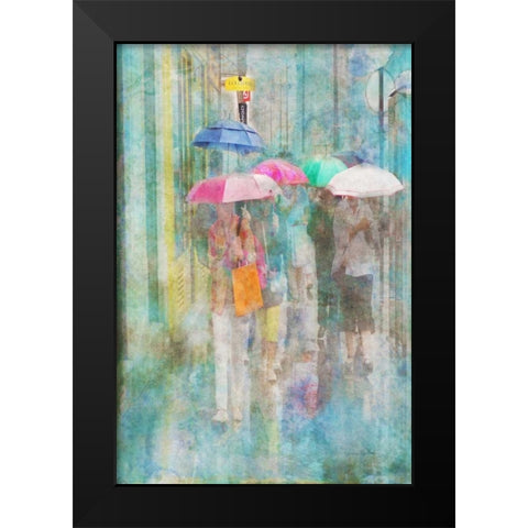 Rainy in Paris II Black Modern Wood Framed Art Print by Murdock, Ramona
