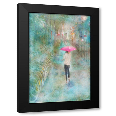 Rainy in Paris III Black Modern Wood Framed Art Print with Double Matting by Murdock, Ramona