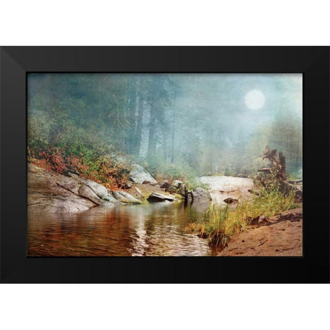 Foggy Fishin Hole Black Modern Wood Framed Art Print by Murdock, Ramona