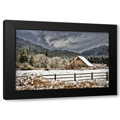 Winter Storm Black Modern Wood Framed Art Print by Murdock, Ramona