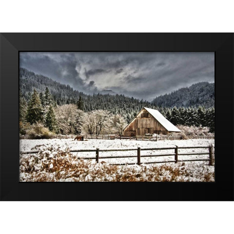 Winter Storm Black Modern Wood Framed Art Print by Murdock, Ramona