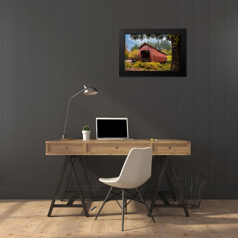 Chitwood Bridge Black Modern Wood Framed Art Print by Murdock, Ramona