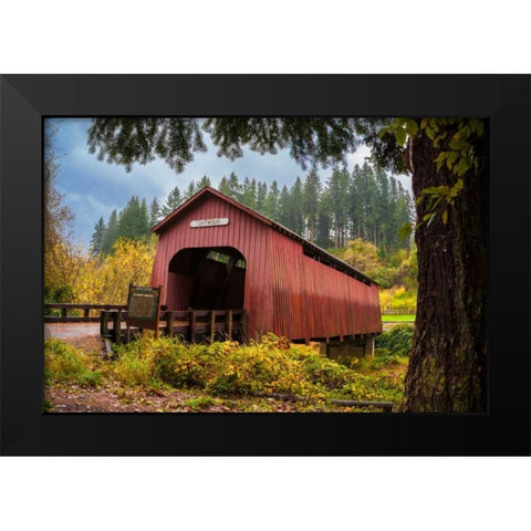 Chitwood Bridge Black Modern Wood Framed Art Print by Murdock, Ramona