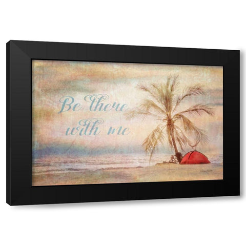 Be There Beach Black Modern Wood Framed Art Print by Murdock, Ramona