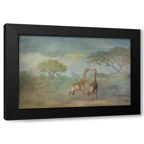 Love is Everywhere Black Modern Wood Framed Art Print by Murdock, Ramona