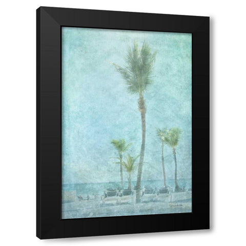 Palm III Black Modern Wood Framed Art Print with Double Matting by Murdock, Ramona