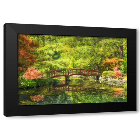 Serenity Bridge I Black Modern Wood Framed Art Print with Double Matting by Murdock, Ramona