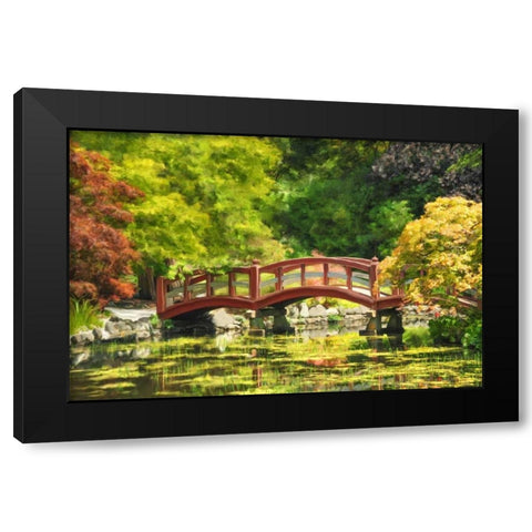 Serenity Bridge II Black Modern Wood Framed Art Print by Murdock, Ramona