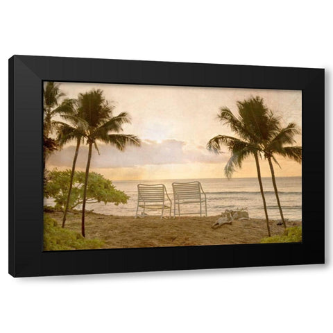 Two at the Beach Black Modern Wood Framed Art Print by Murdock, Ramona