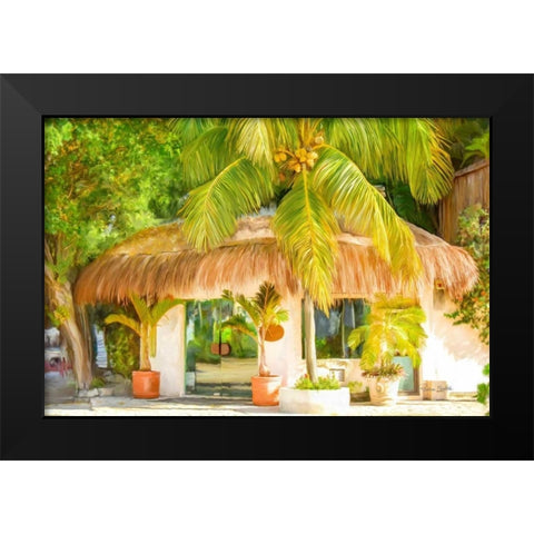 My Office in Paradise Black Modern Wood Framed Art Print by Murdock, Ramona