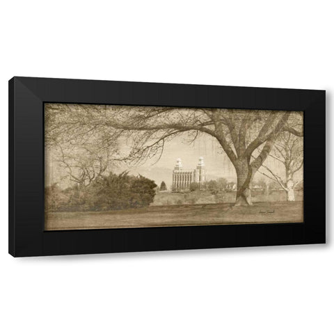 Logan Temple II Black Modern Wood Framed Art Print with Double Matting by Murdock, Ramona