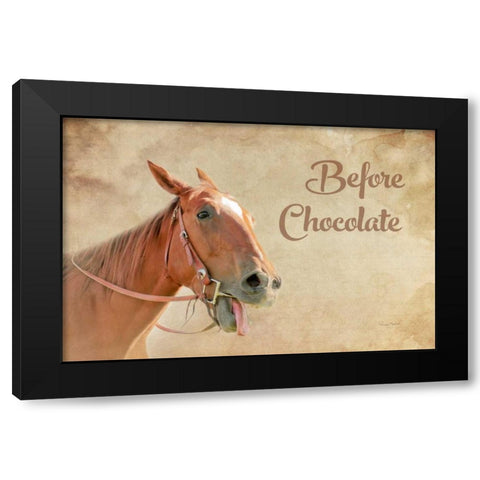 Before Chocolate Black Modern Wood Framed Art Print by Murdock, Ramona