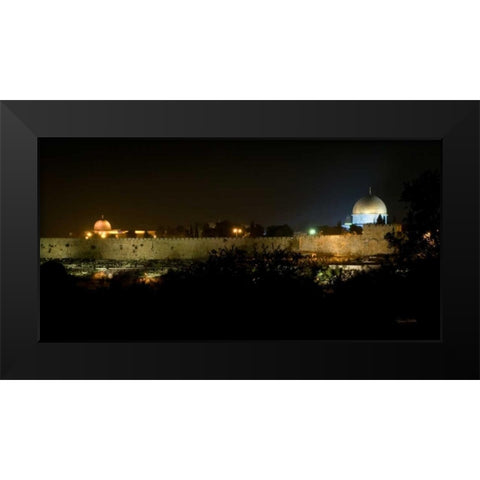 Jerusalem City on a Hill Black Modern Wood Framed Art Print by Murdock, Ramona