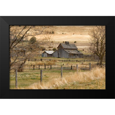 Roadside Barn Black Modern Wood Framed Art Print by Murdock, Ramona