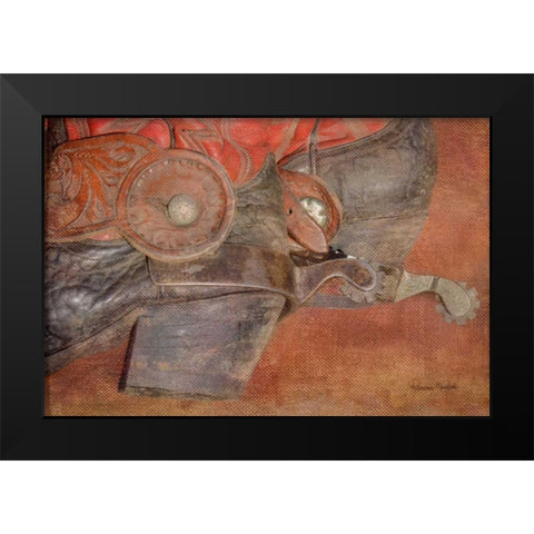 Spurs Black Modern Wood Framed Art Print by Murdock, Ramona