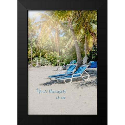 Your Therapist Black Modern Wood Framed Art Print by Murdock, Ramona