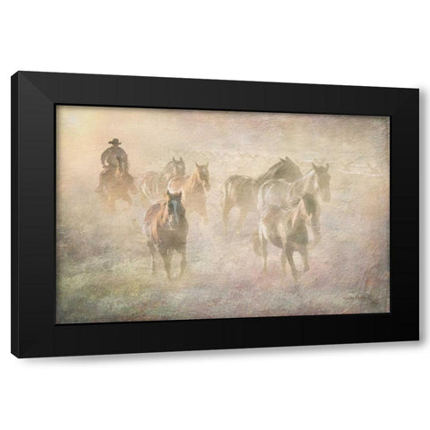Early Morning Drive Black Modern Wood Framed Art Print with Double Matting by Murdock, Ramona