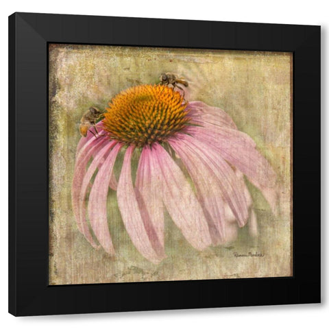 Two Bees Black Modern Wood Framed Art Print with Double Matting by Murdock, Ramona