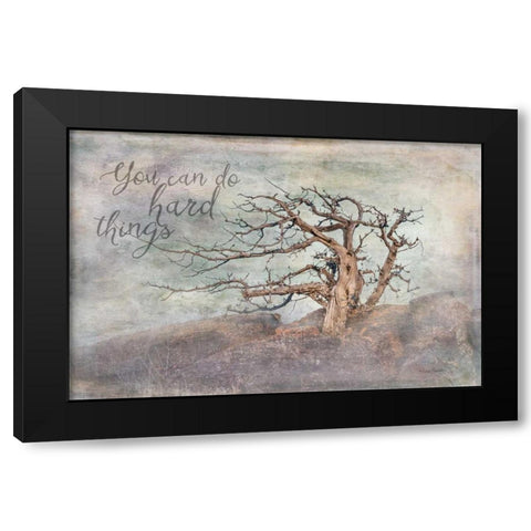 Hard Things Black Modern Wood Framed Art Print with Double Matting by Murdock, Ramona