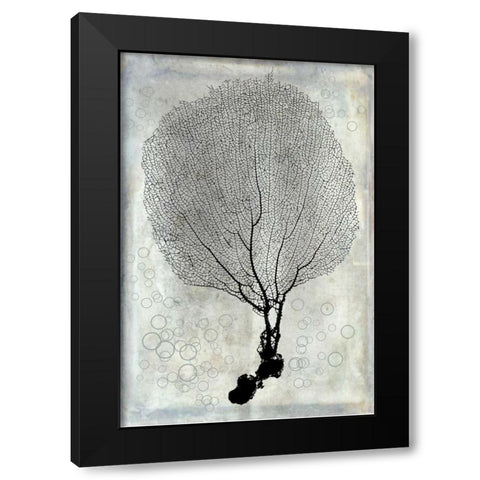 Soft Coral Black Modern Wood Framed Art Print by Murdock, Ramona