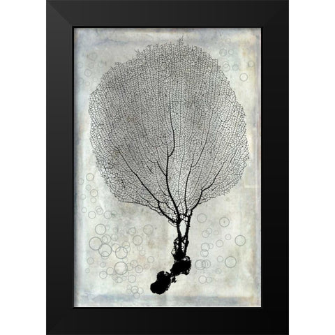 Soft Coral Black Modern Wood Framed Art Print by Murdock, Ramona