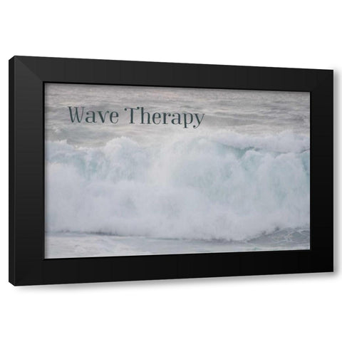 Wave Therapy II Black Modern Wood Framed Art Print with Double Matting by Murdock, Ramona