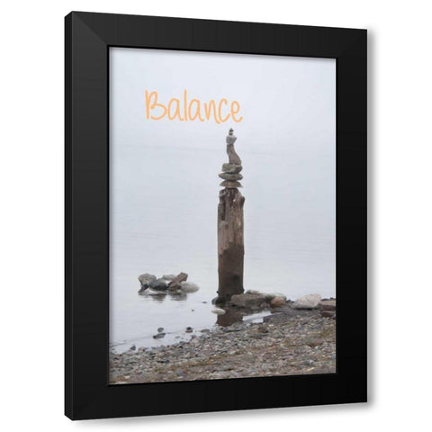 Balance III Black Modern Wood Framed Art Print with Double Matting by Murdock, Ramona