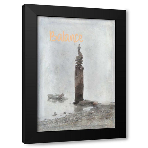 Balance IV Black Modern Wood Framed Art Print with Double Matting by Murdock, Ramona