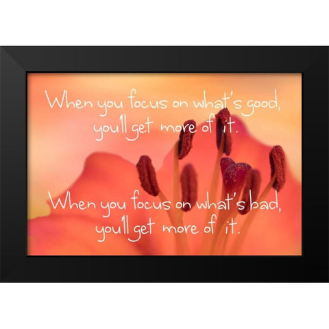 Focus on Good Black Modern Wood Framed Art Print by Murdock, Ramona