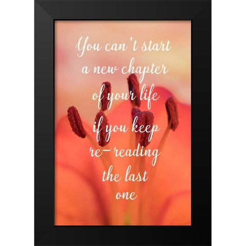 New Chapter Black Modern Wood Framed Art Print by Murdock, Ramona