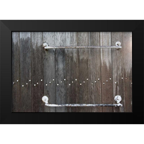 Weathered Wood and Iron II Black Modern Wood Framed Art Print by Murdock, Ramona