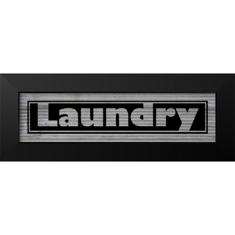 Laundry Metal Black Modern Wood Framed Art Print by Murdock, Ramona