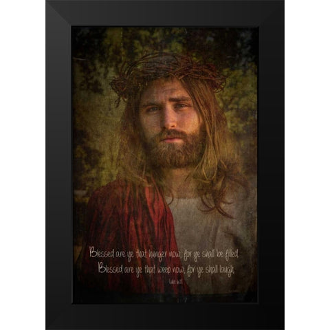 Blessed Savior Black Modern Wood Framed Art Print by Murdock, Ramona