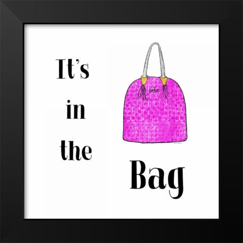 Its in the Bag Black Modern Wood Framed Art Print by Murdock, Ramona