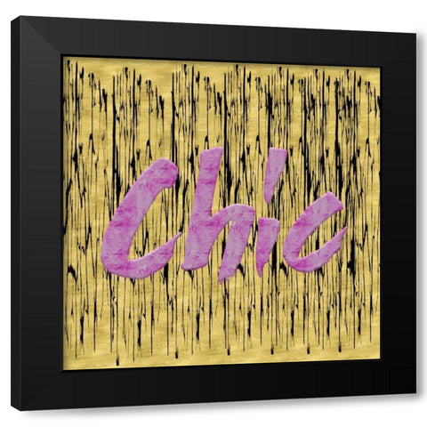 Chic Black Modern Wood Framed Art Print with Double Matting by Murdock, Ramona