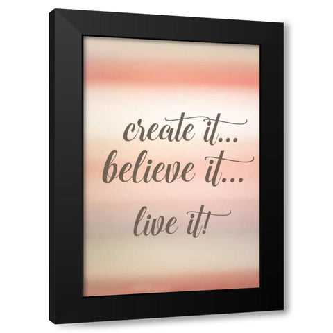 Create It Black Modern Wood Framed Art Print by Murdock, Ramona