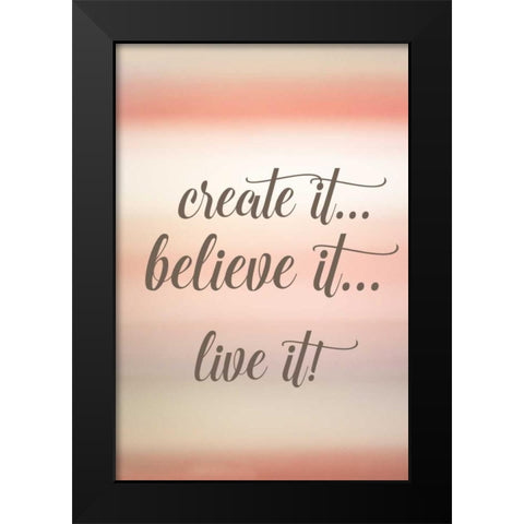 Create It Black Modern Wood Framed Art Print by Murdock, Ramona