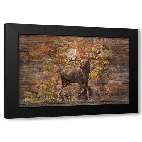 Moose Meadow Black Modern Wood Framed Art Print by Murdock, Ramona